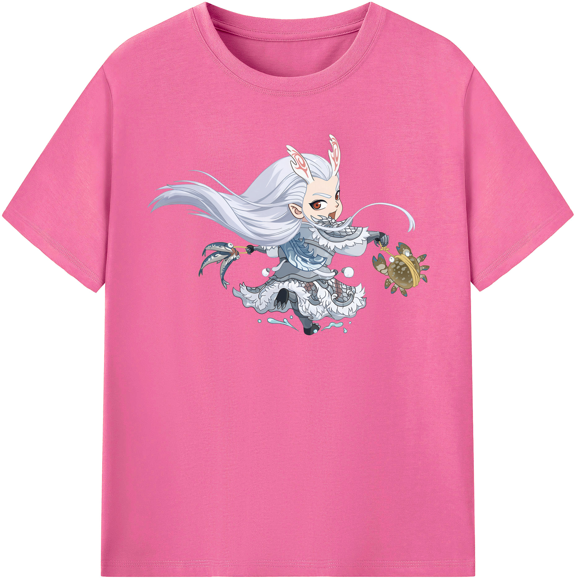 （画像用） Ne Zha 2 ナタ 魔童の大暴れ レディースカジュアルプリントTシャツ（綿100％）